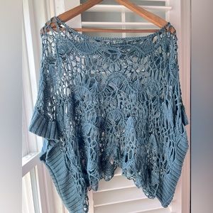 Teal, Crochet Top.  One size.